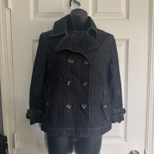 Vintage Ann Taylor Denim Double Breasted Jacket - Size XS